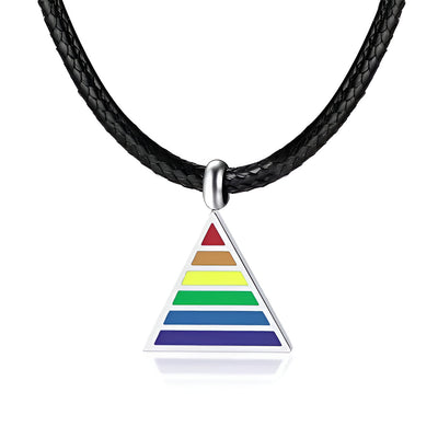 collier triangle arc en ciel